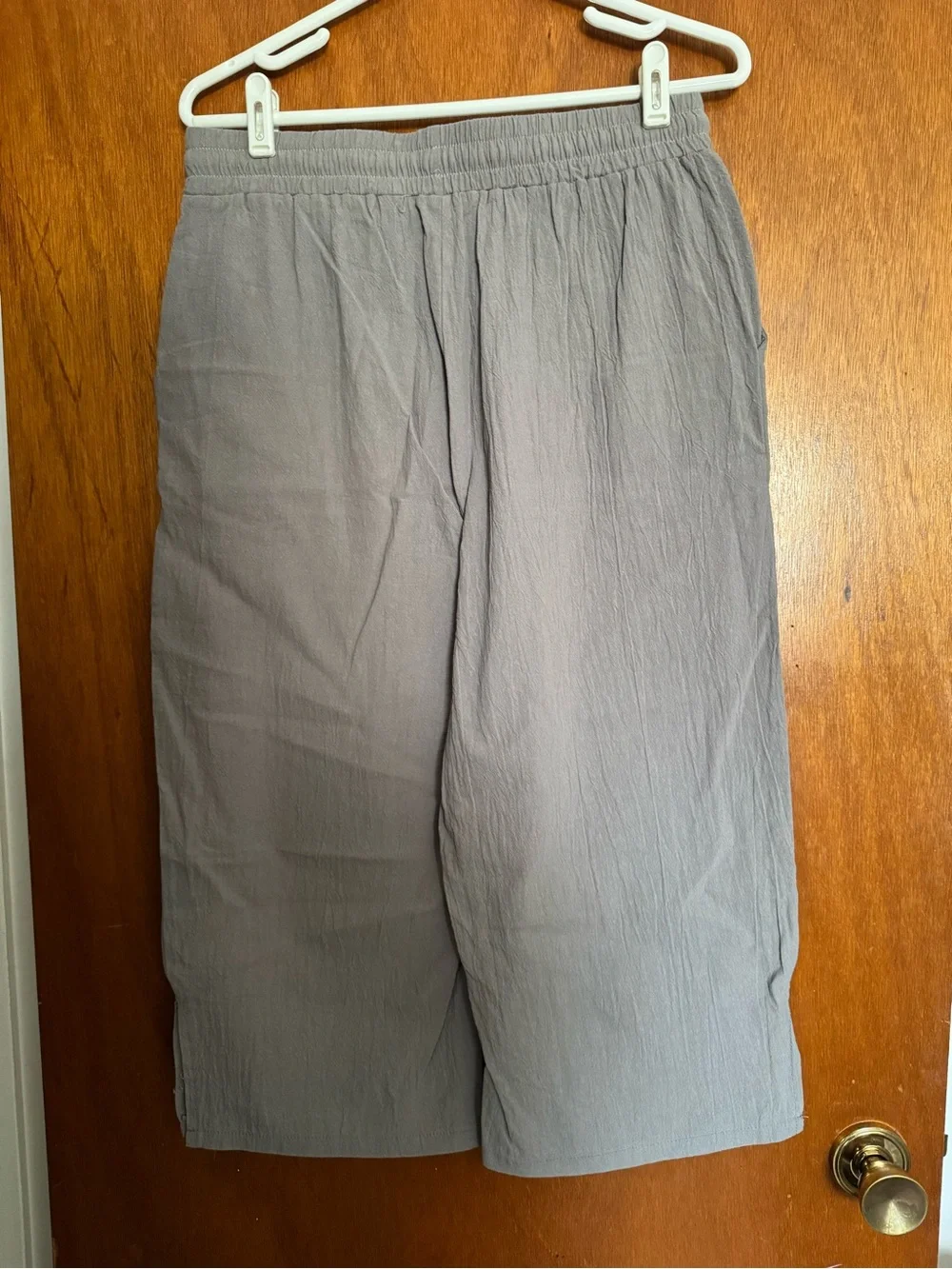 Men's Gray Elastic-Waist Drawstring Shorts